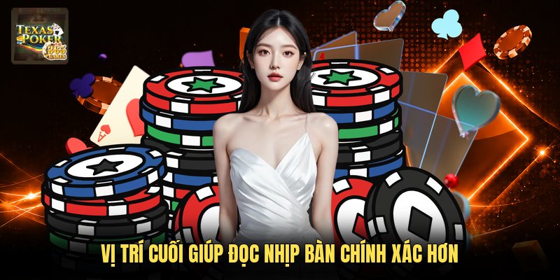 Vị trí cuối giúp đọc nhịp bàn chính xác hơn